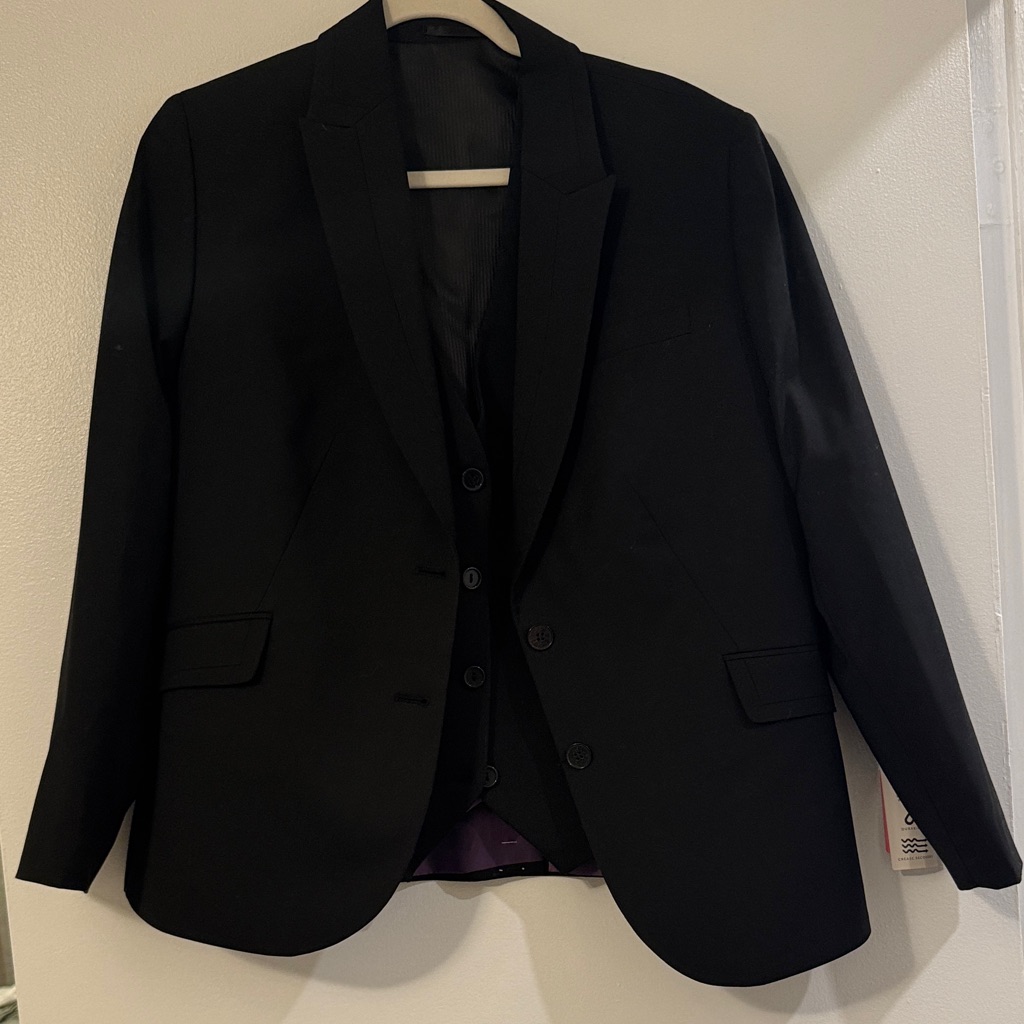 Classic Black Tailored Women’s Jacket With Matching Vest